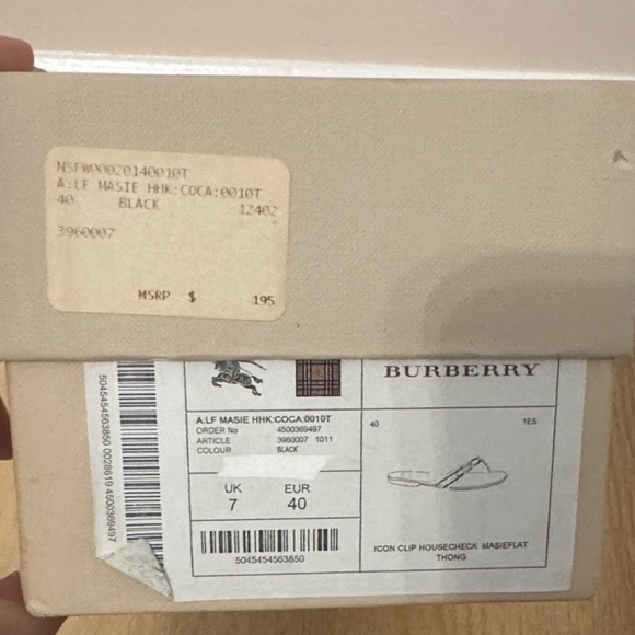 Burberry Black Thong Sandals - Picture 6 of 7